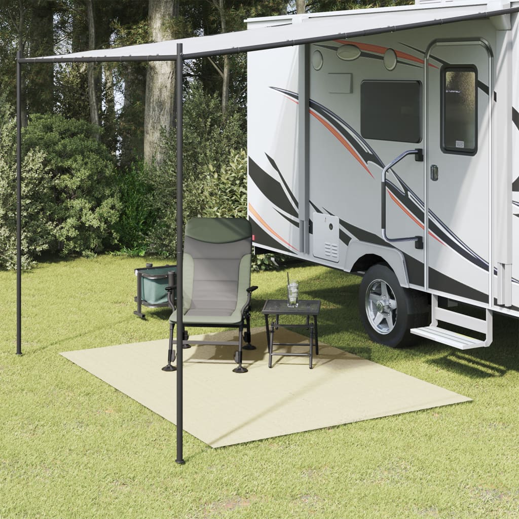 Campingmatte kremhvit 4x2 m