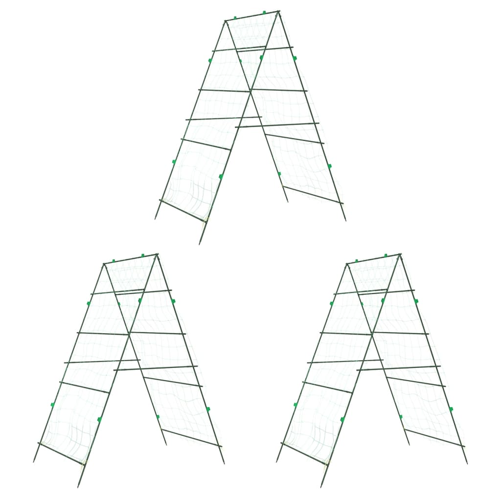 Hageespalier for klatreplanter 3 stk A-ramme stål