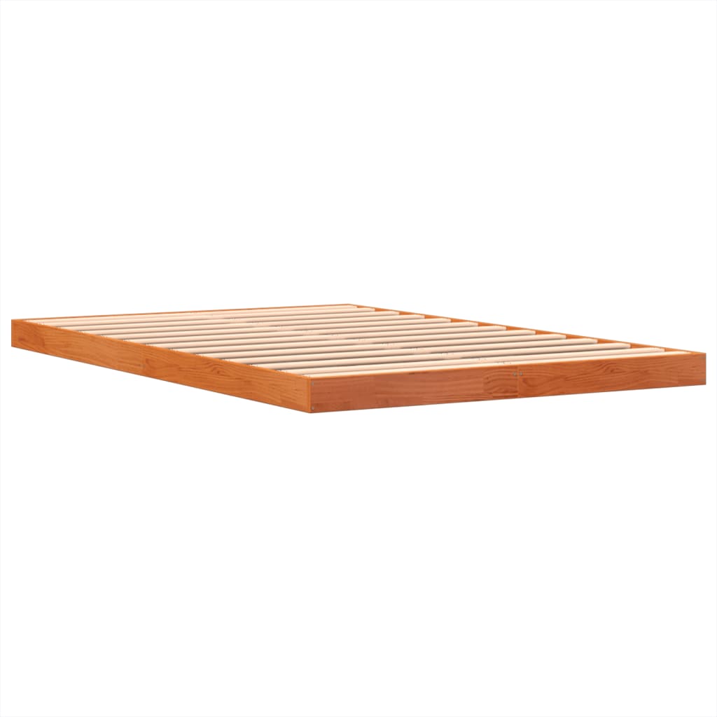 Sengeramme brun 140x200 cm heltre furu