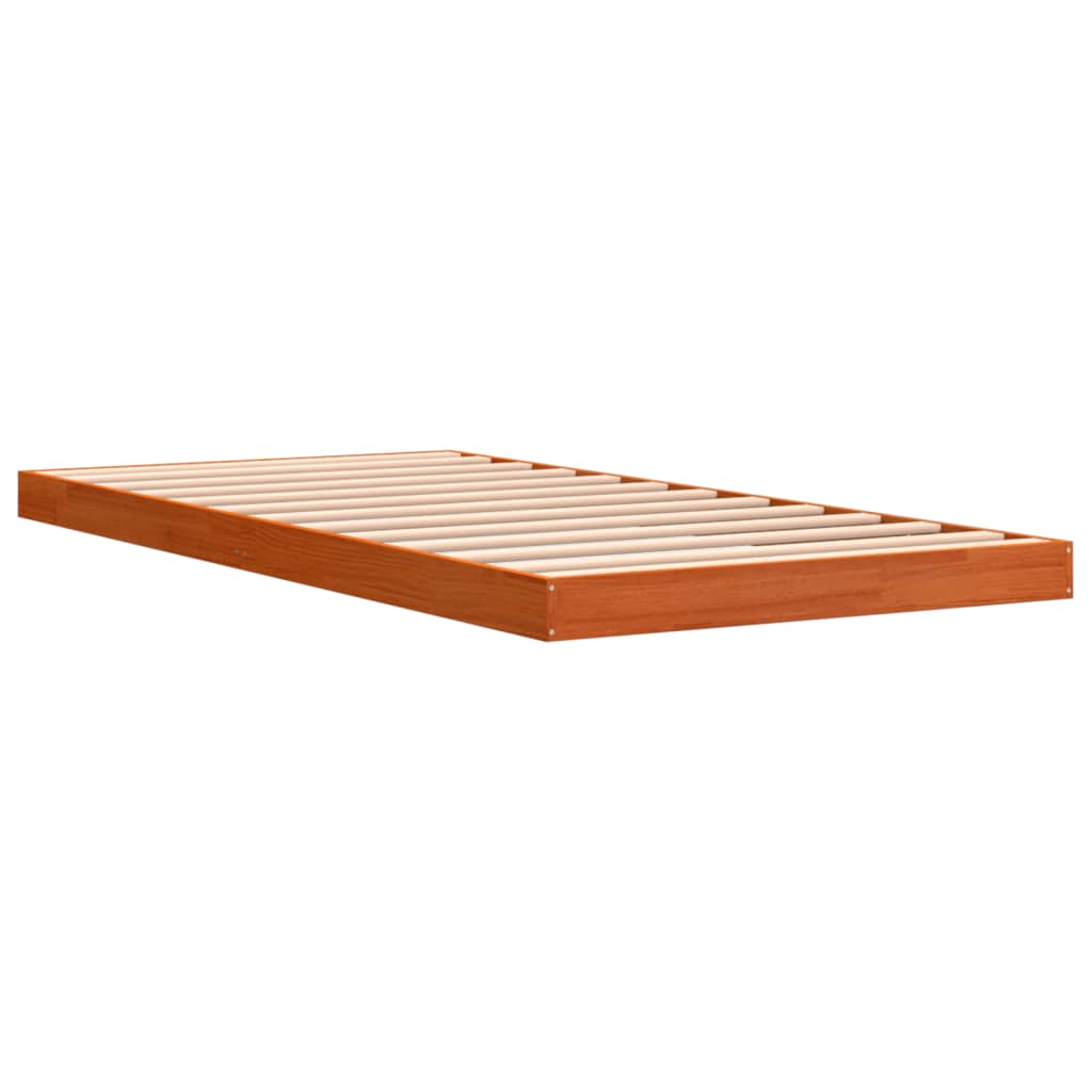 Sengeramme brun 90x200 cm heltre furu