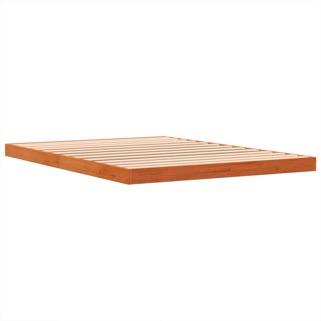Sengeramme brun 135x190 cm heltre furu