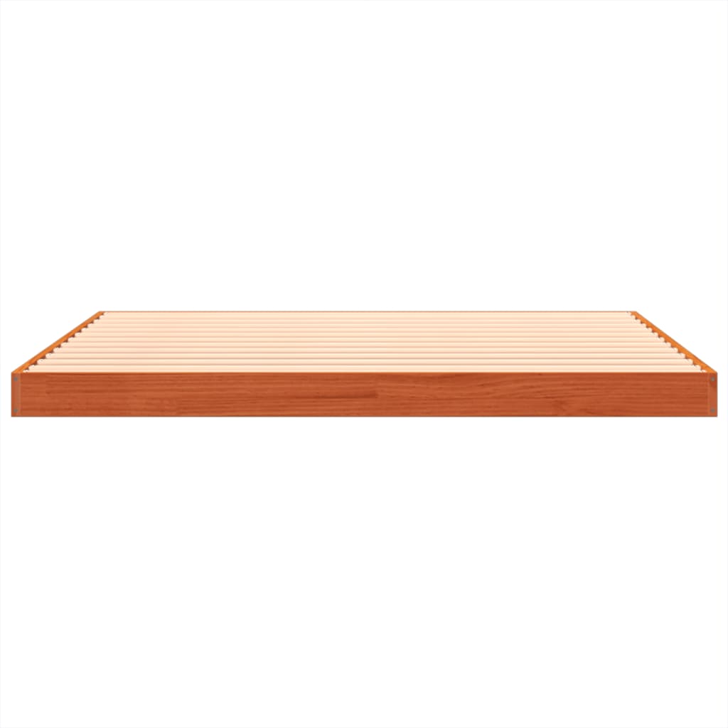 Sengeramme brun 135x190 cm heltre furu