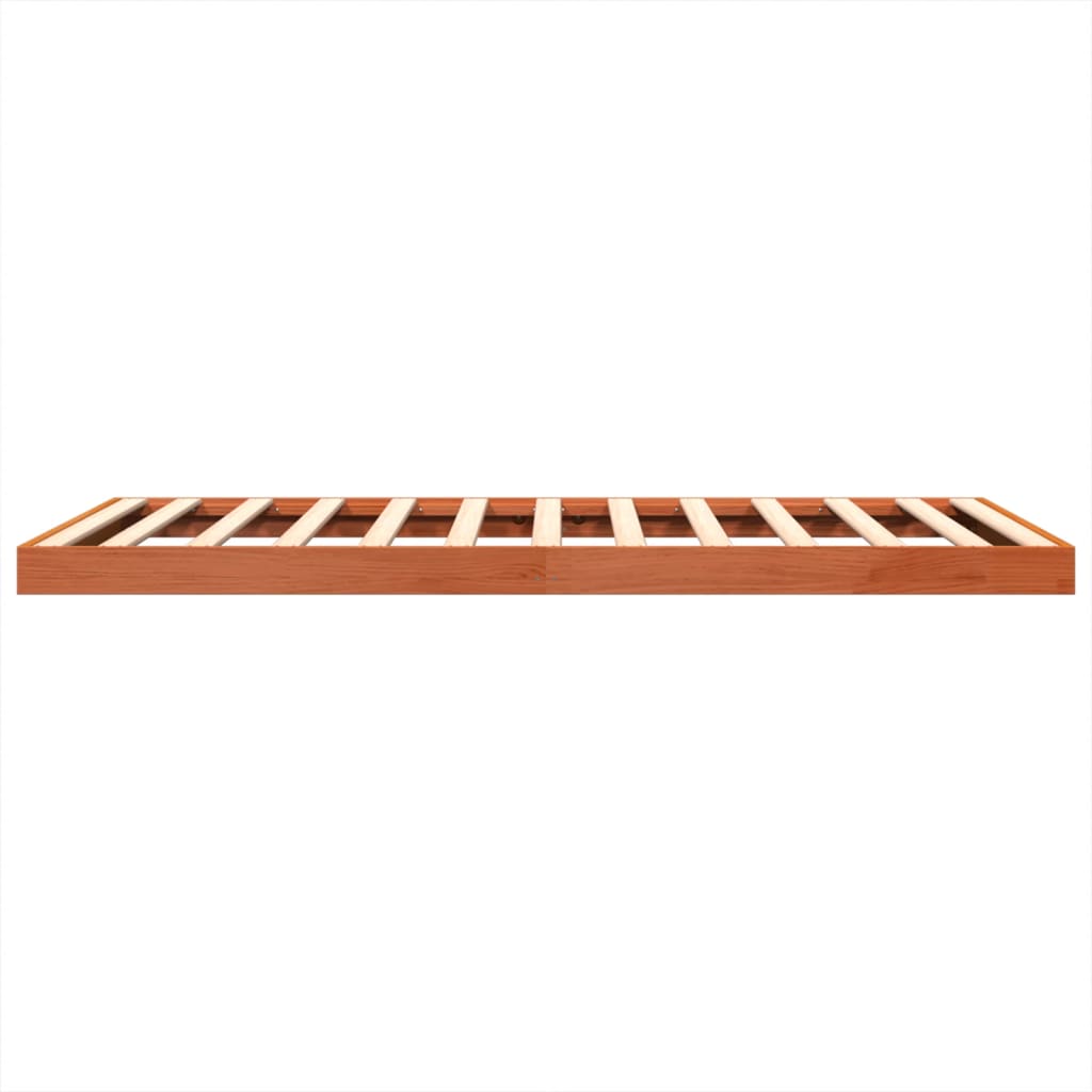 Sengeramme brun 135x190 cm heltre furu