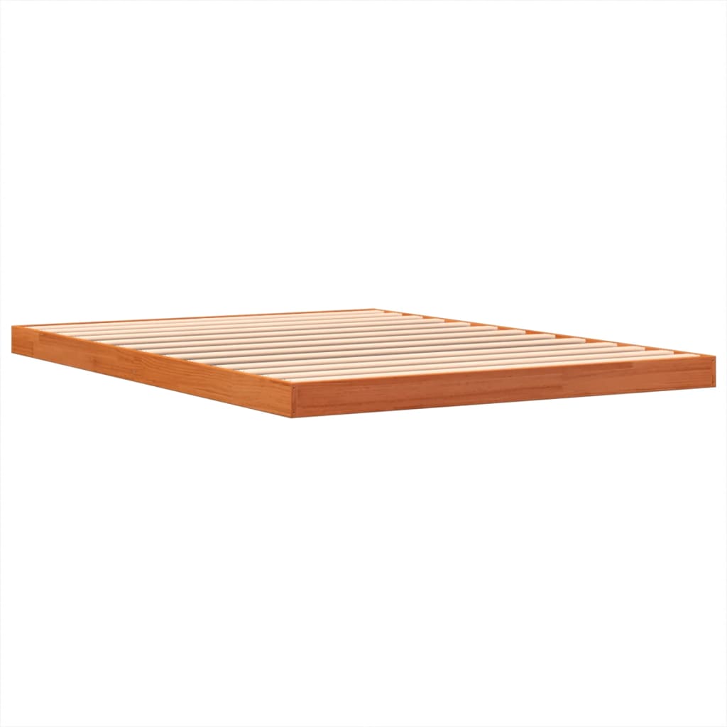 Sengeramme brun 135x190 cm heltre furu