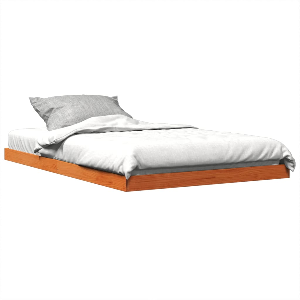 Sengeramme brun 120x190 cm heltre furu