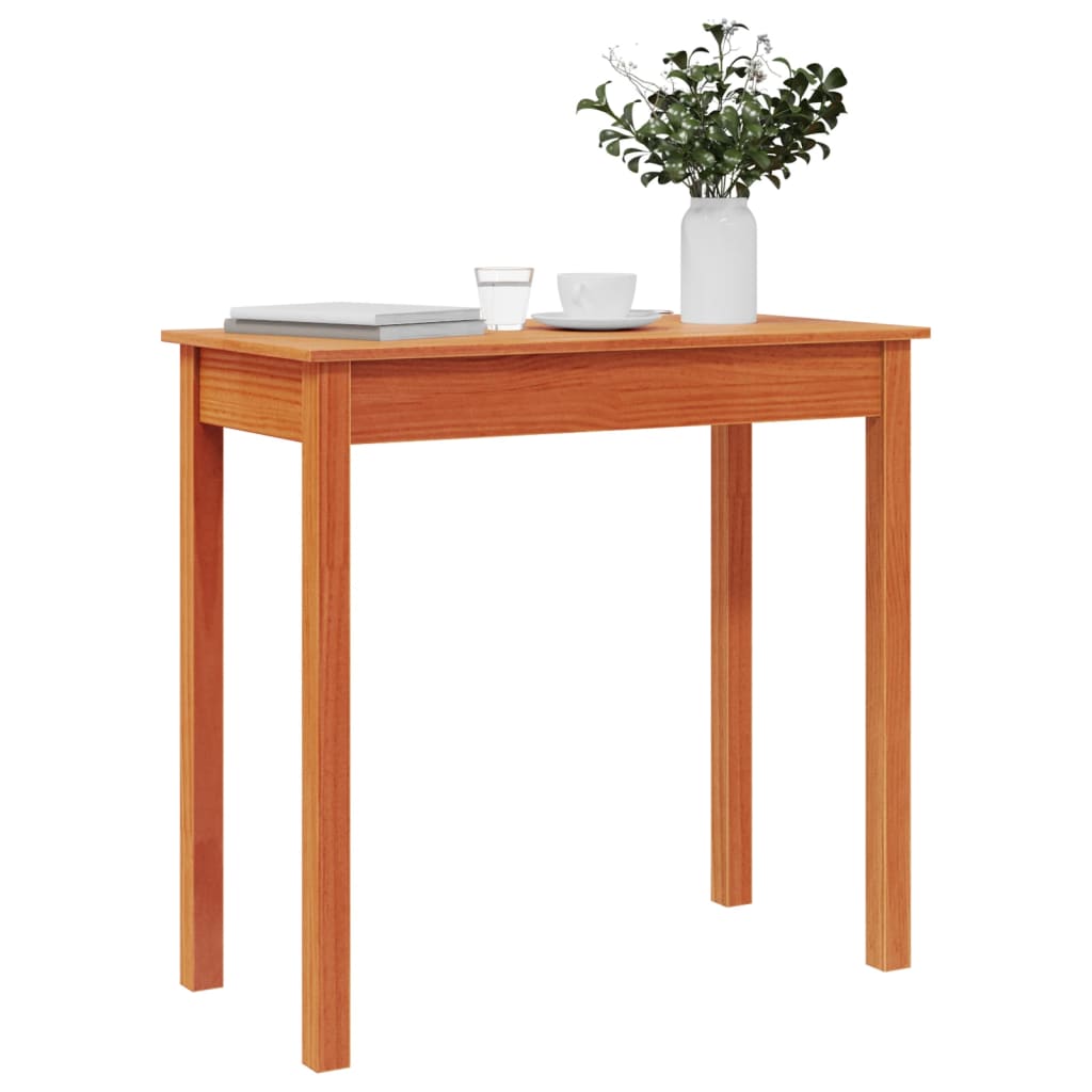 Konsollbord voksbrun 80x40x75 cm heltre furu