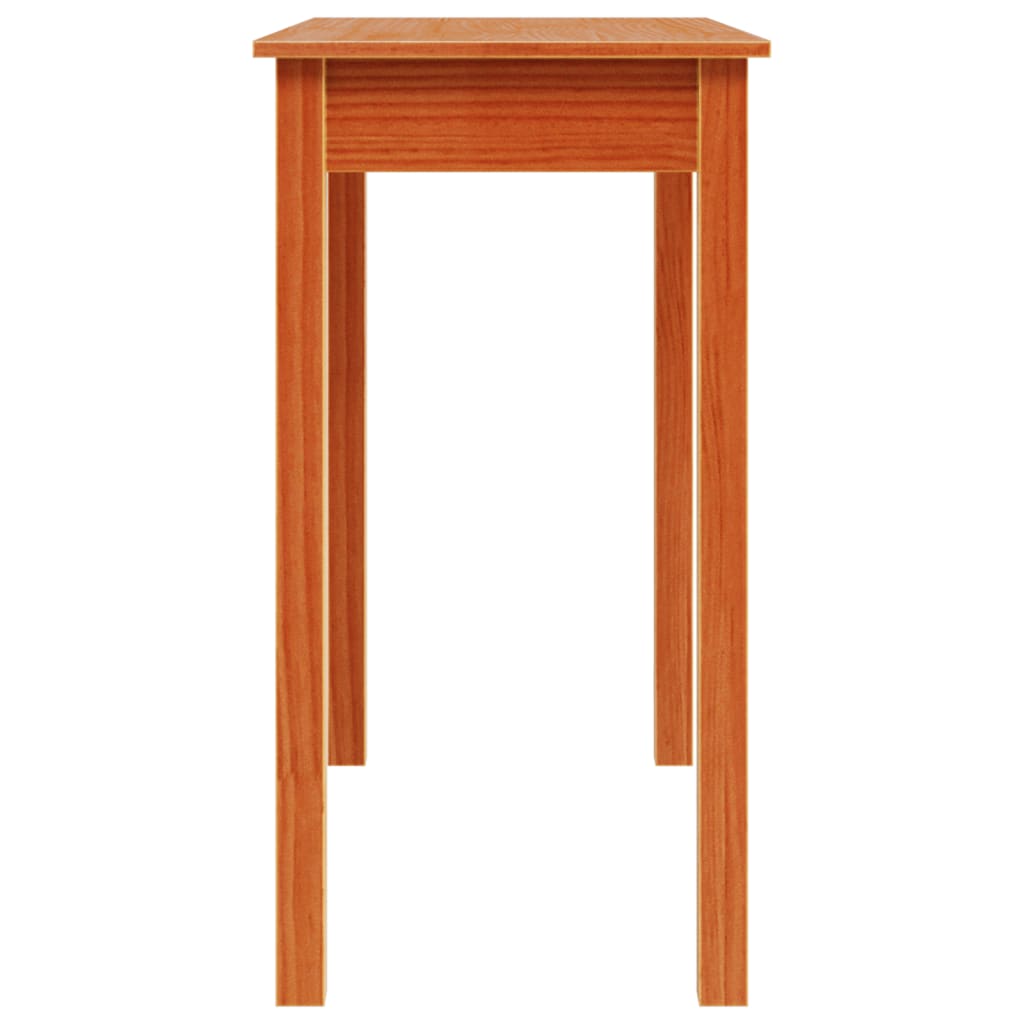 Konsollbord voksbrun 80x40x75 cm heltre furu