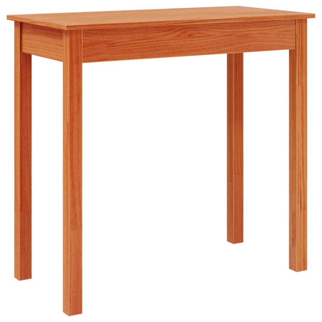 Konsollbord voksbrun 80x40x75 cm heltre furu