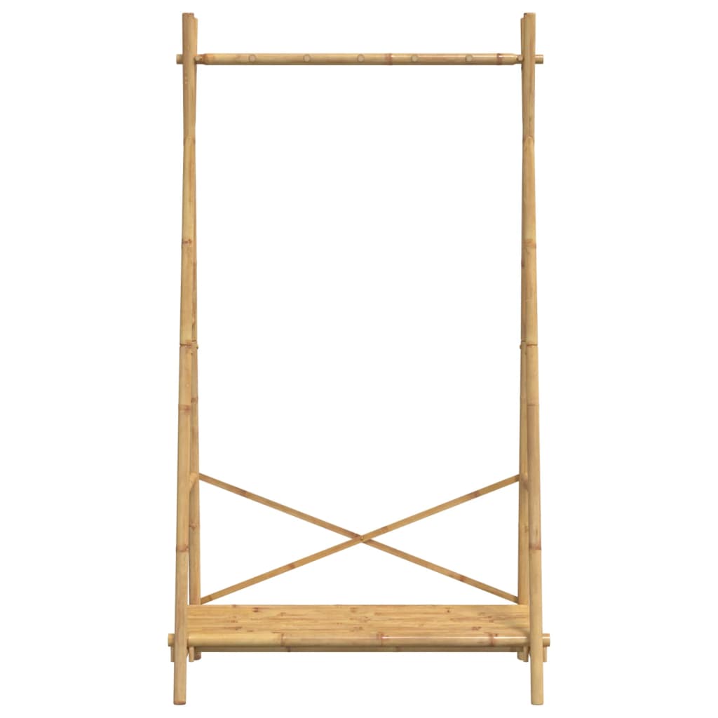 Klesstativ med hylle 102x50x190 cm bambus