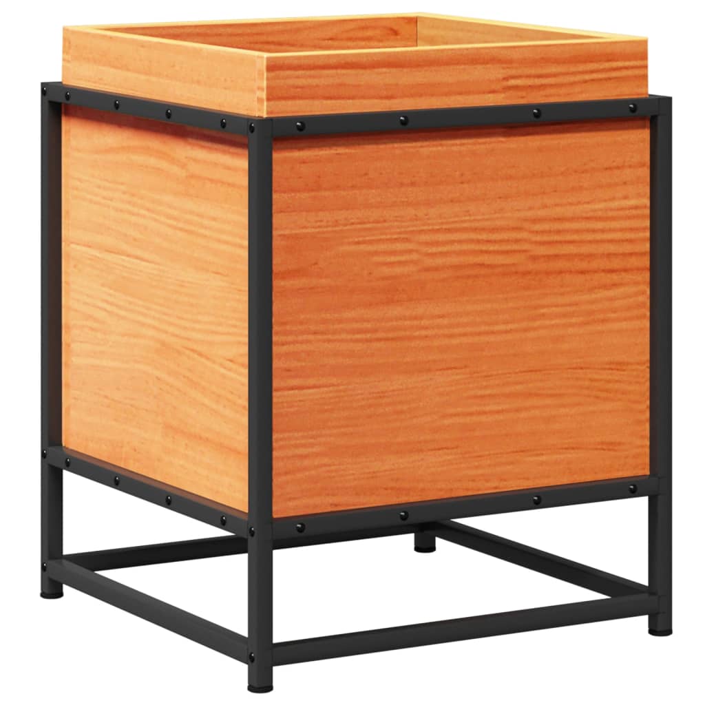 Hageplantekasse voksbrun 40x40x50 cm heltre furu