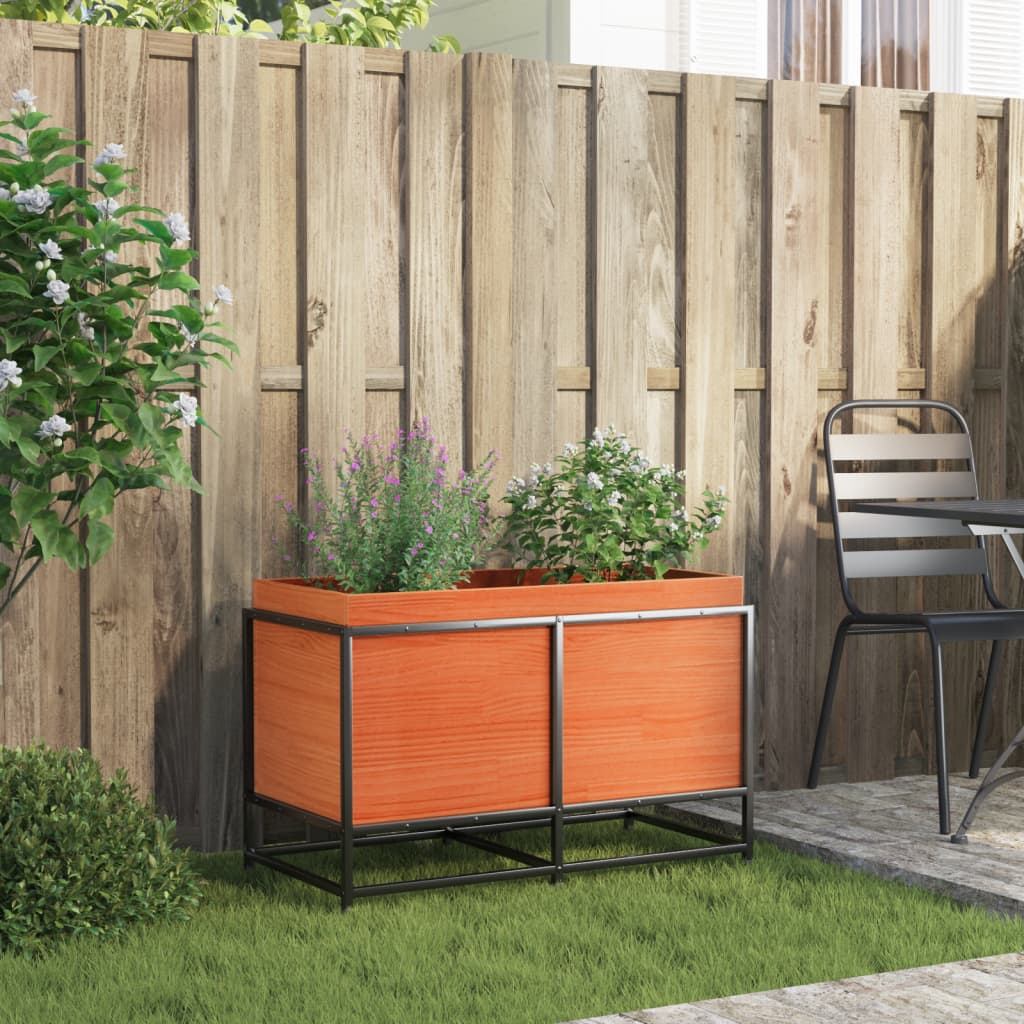 Hageplantekasse voksbrun 80x40x50 cm heltre furu