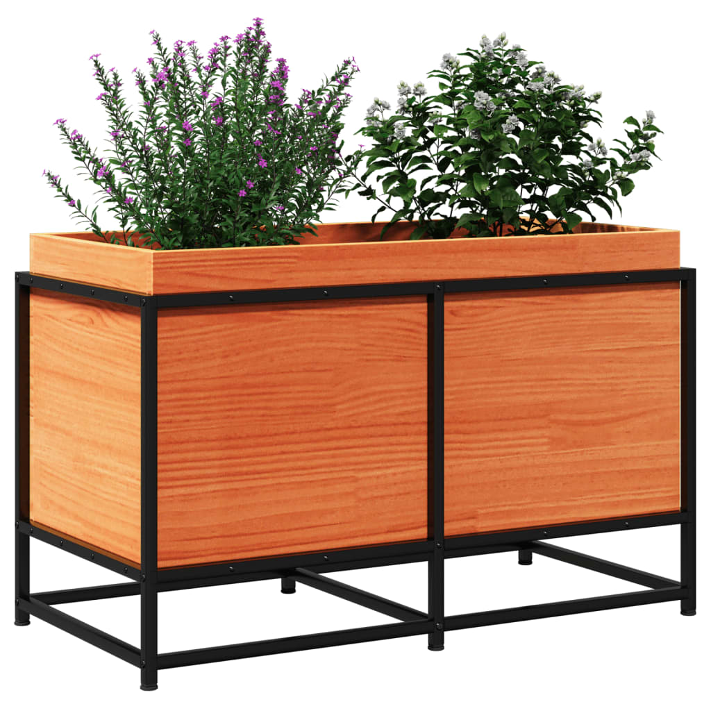 Hageplantekasse voksbrun 80x40x50 cm heltre furu