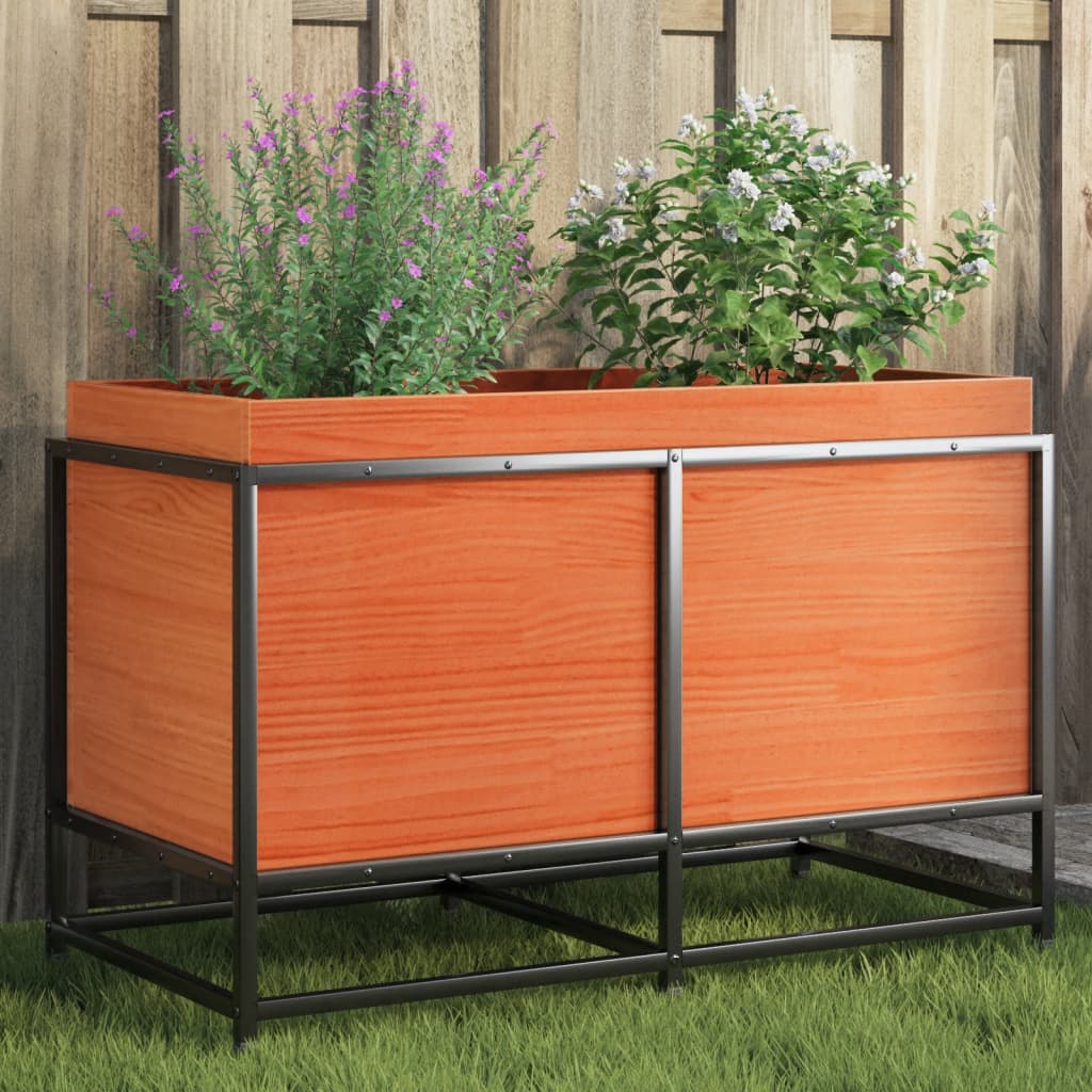 Hageplantekasse voksbrun 80x40x50 cm heltre furu