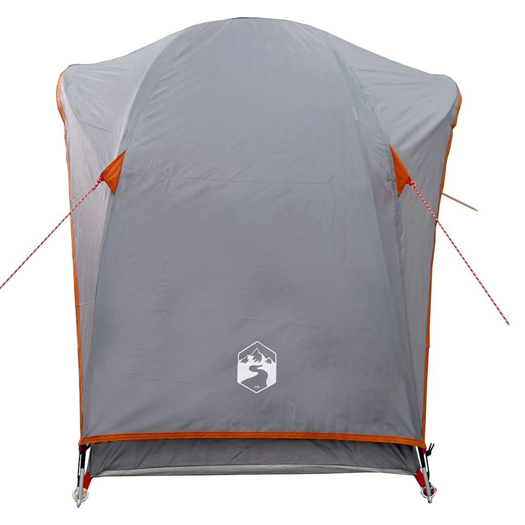 Campingtelt 1 person grå og oransje vanntett