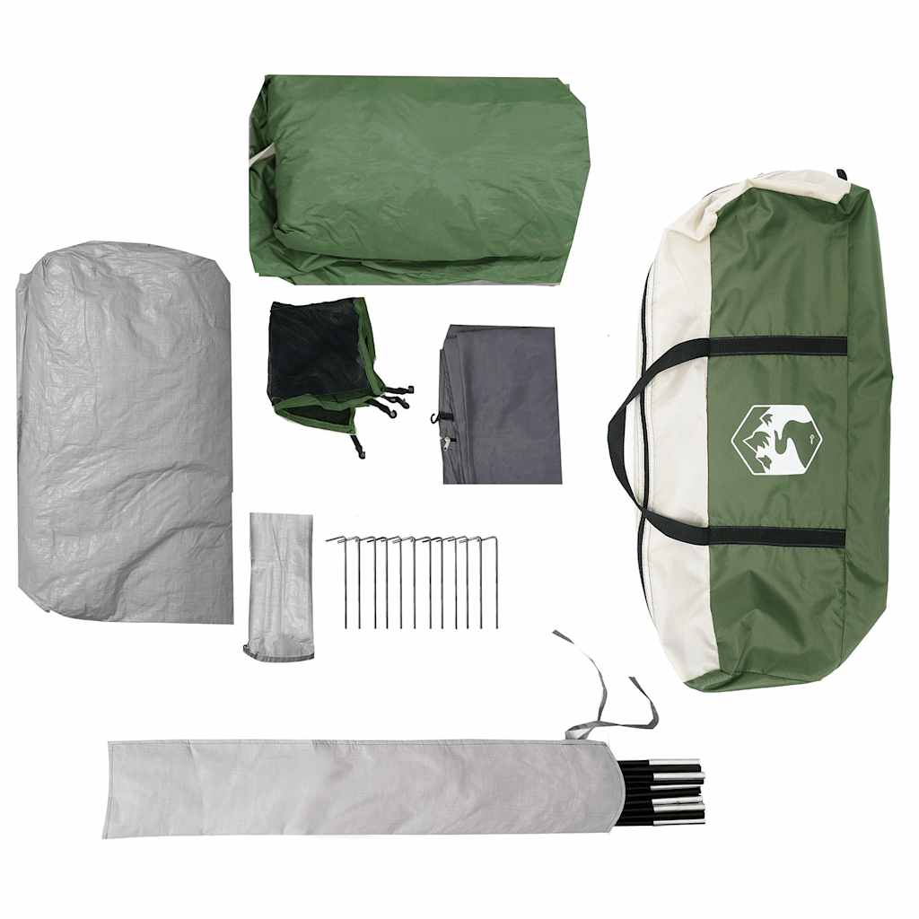 Tunneltelt for camping 8 personer grønn vanntett