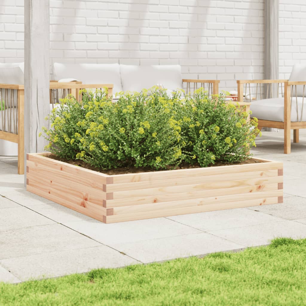 Hageplantekasse 110x110x23 cm heltre furu