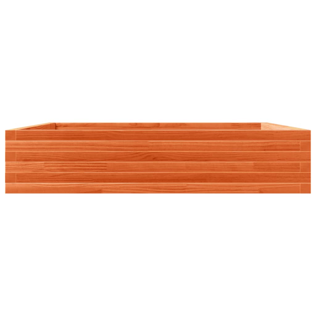 Hageplantekasse voksbrun 110x110x23 cm heltre furu