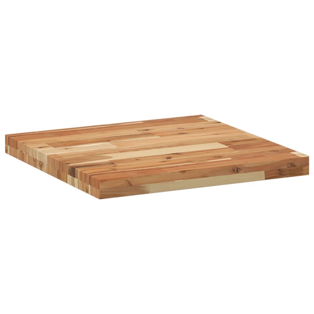 Bordplate firkantet 50x50x4 cm heltre akasie