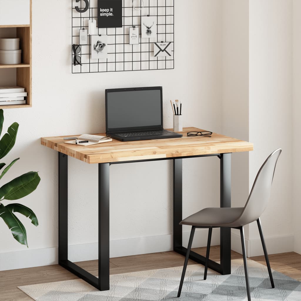Bordplate rektangulær 100x80x4 cm heltre akasie