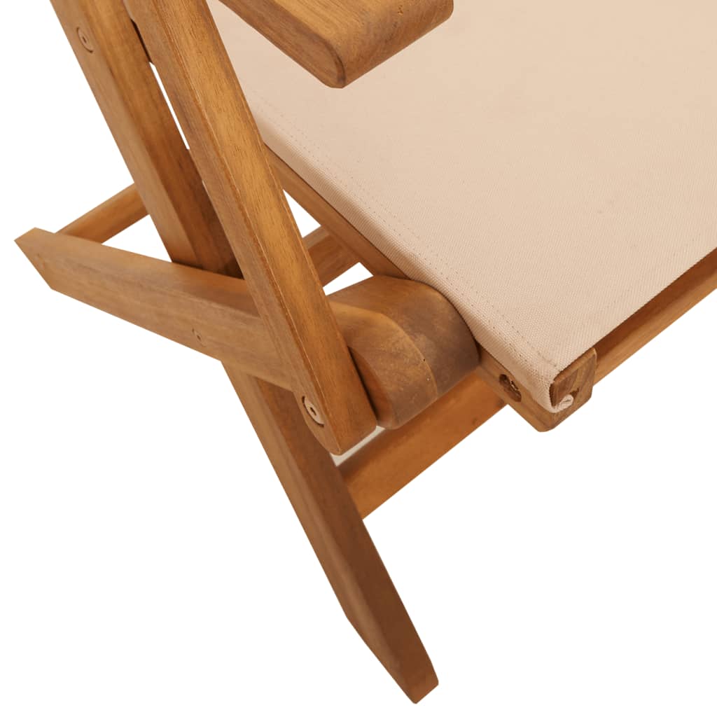Hagespisegruppe 5 deler beige stoff og heltre