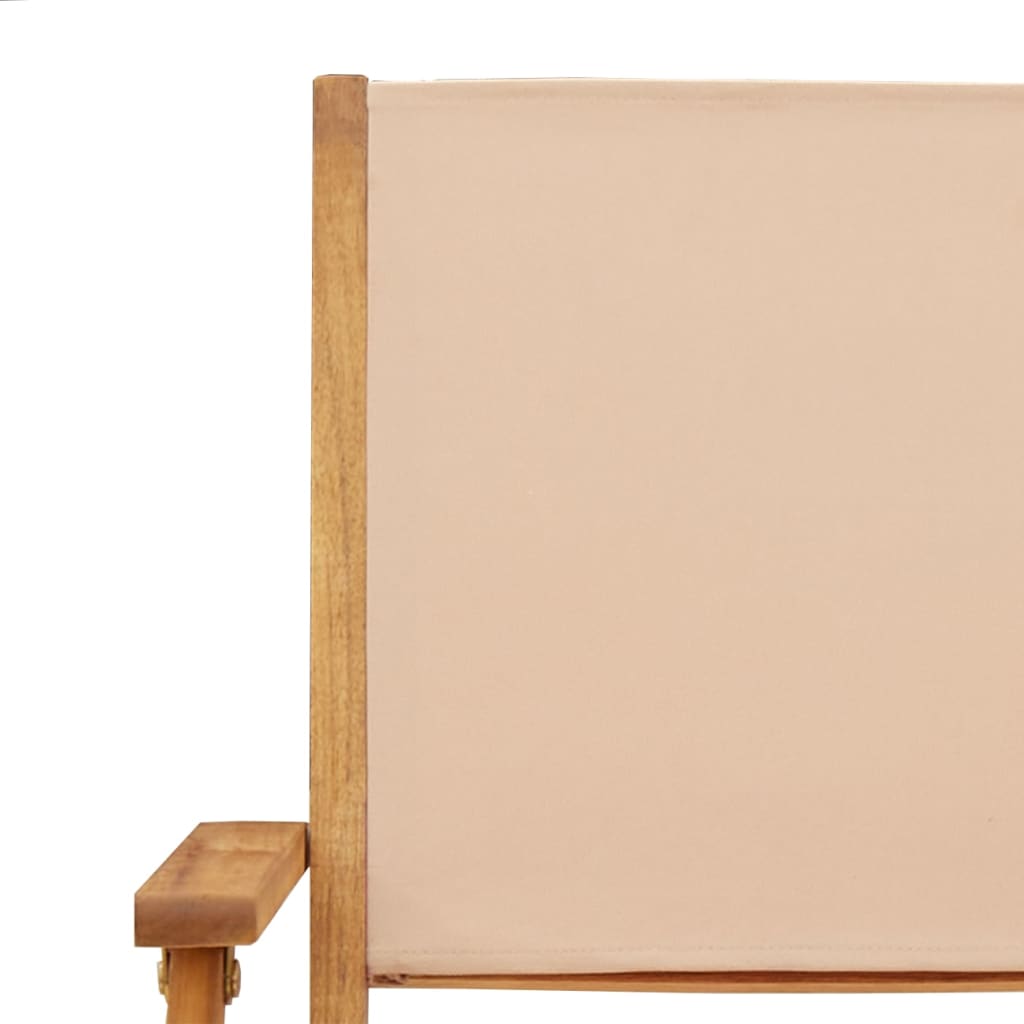 Hagespisegruppe 5 deler beige stoff og heltre