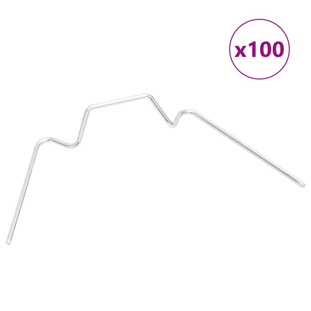 Drivhusklemmer 100 stk W type galvanisert stål