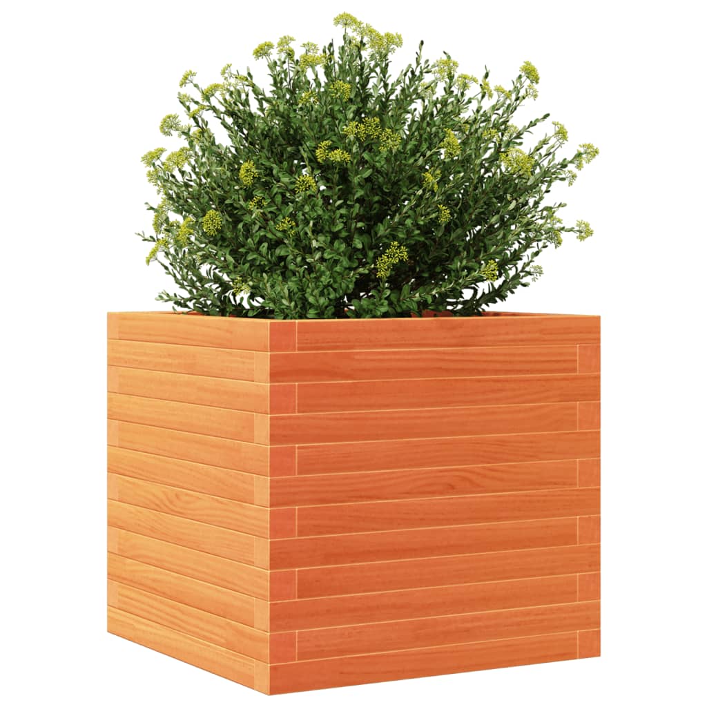 Hageplantekasse voksbrun 50x50x46 cm heltre furu