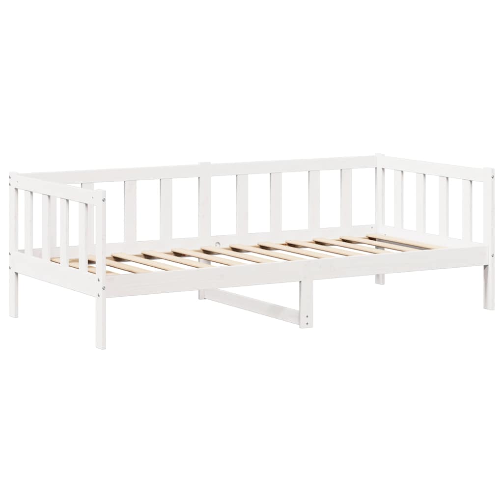 Dagseng med tak hvit 80x200 cm heltre furu