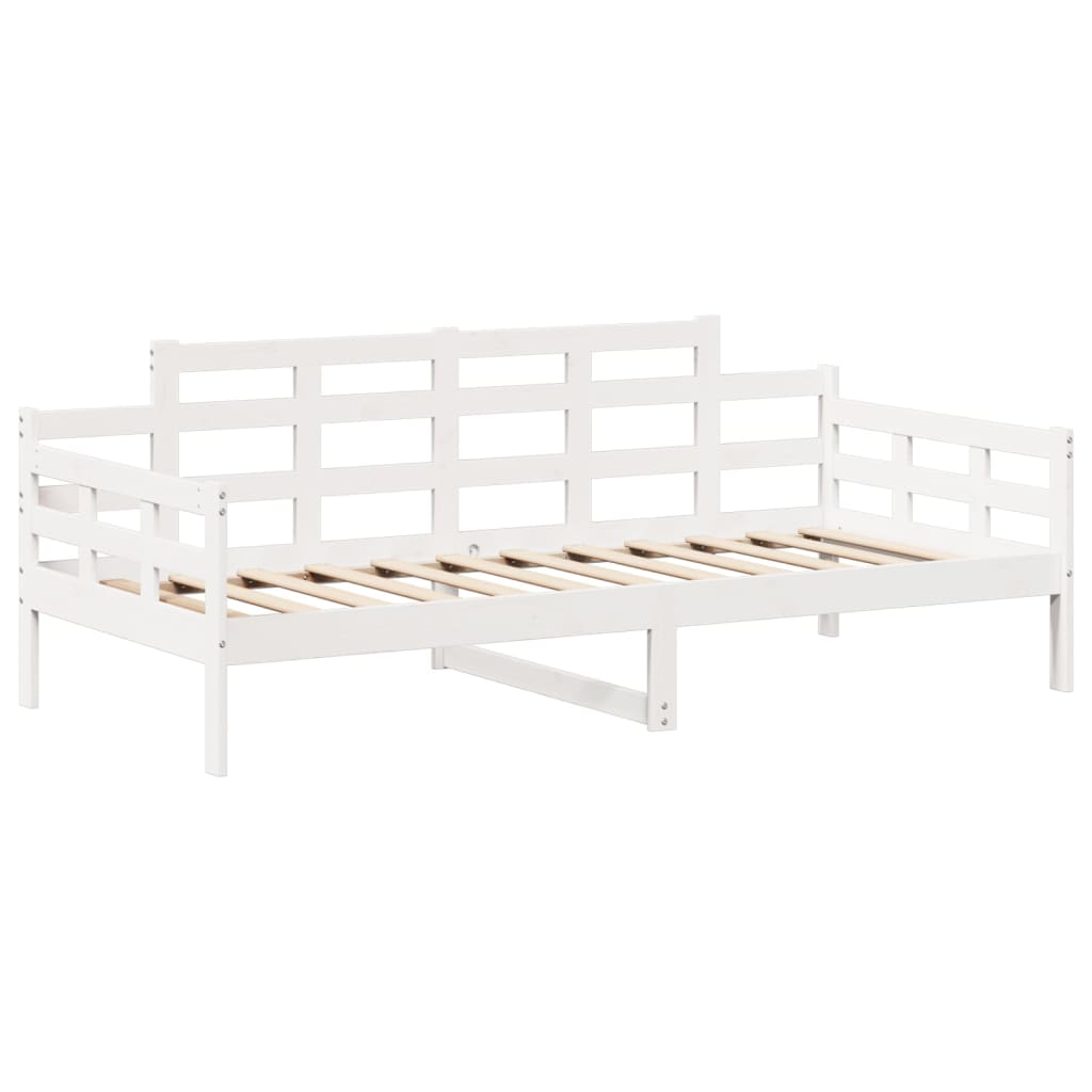 Dagseng med tak hvit 80x200 cm heltre furu