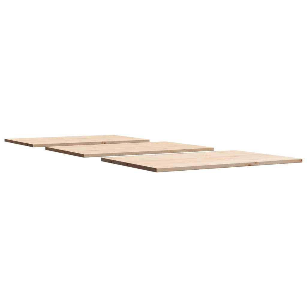 Bordplater 3 stk 80x53x1,7 cm rektangulær heltre furu