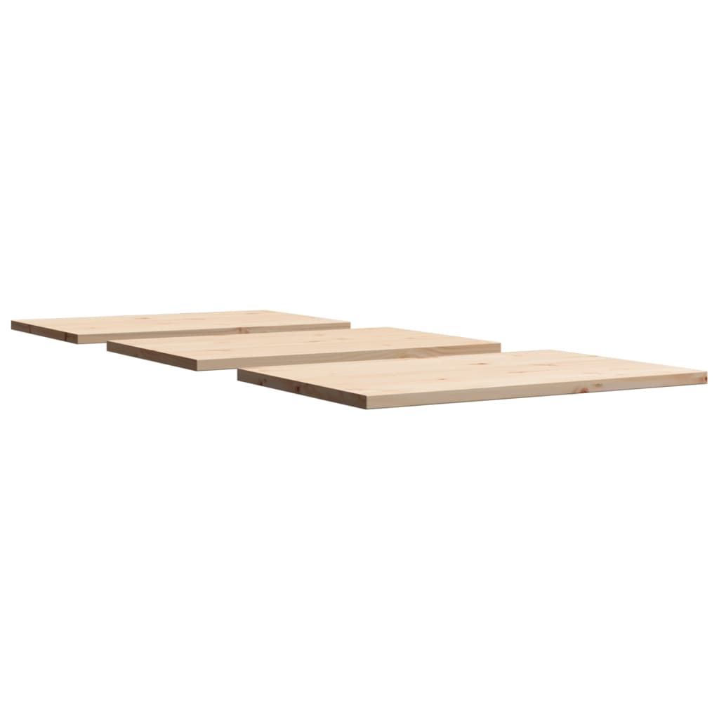 Bordplater 3 stk 80x53x2,5 cm rektangulær heltre furu