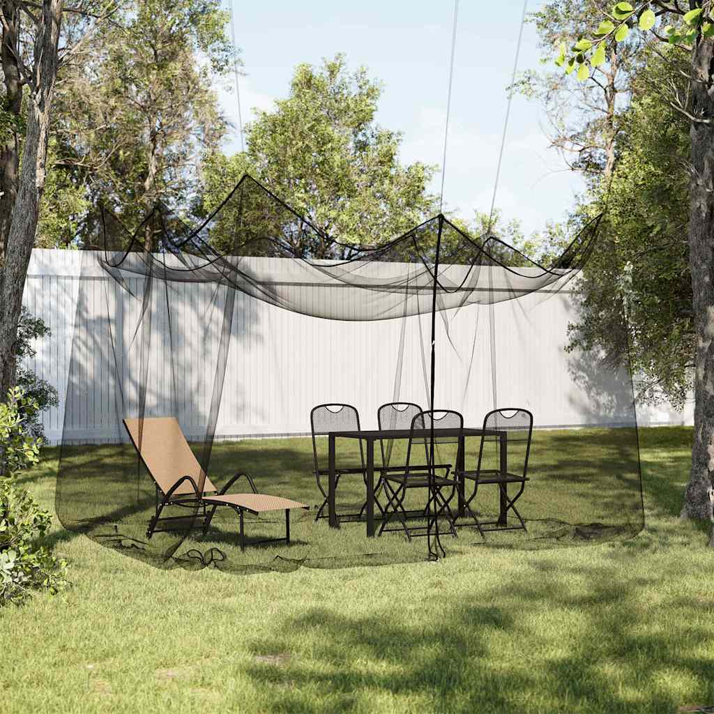Myggnett for innendørs utendørs 156 netting svart 300x300x250cm