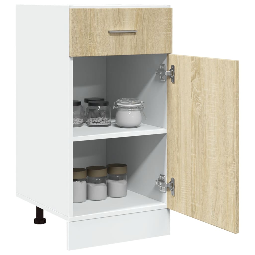 Bunnskap med skuff sonoma eik 40x46x81,5 cm sponplate