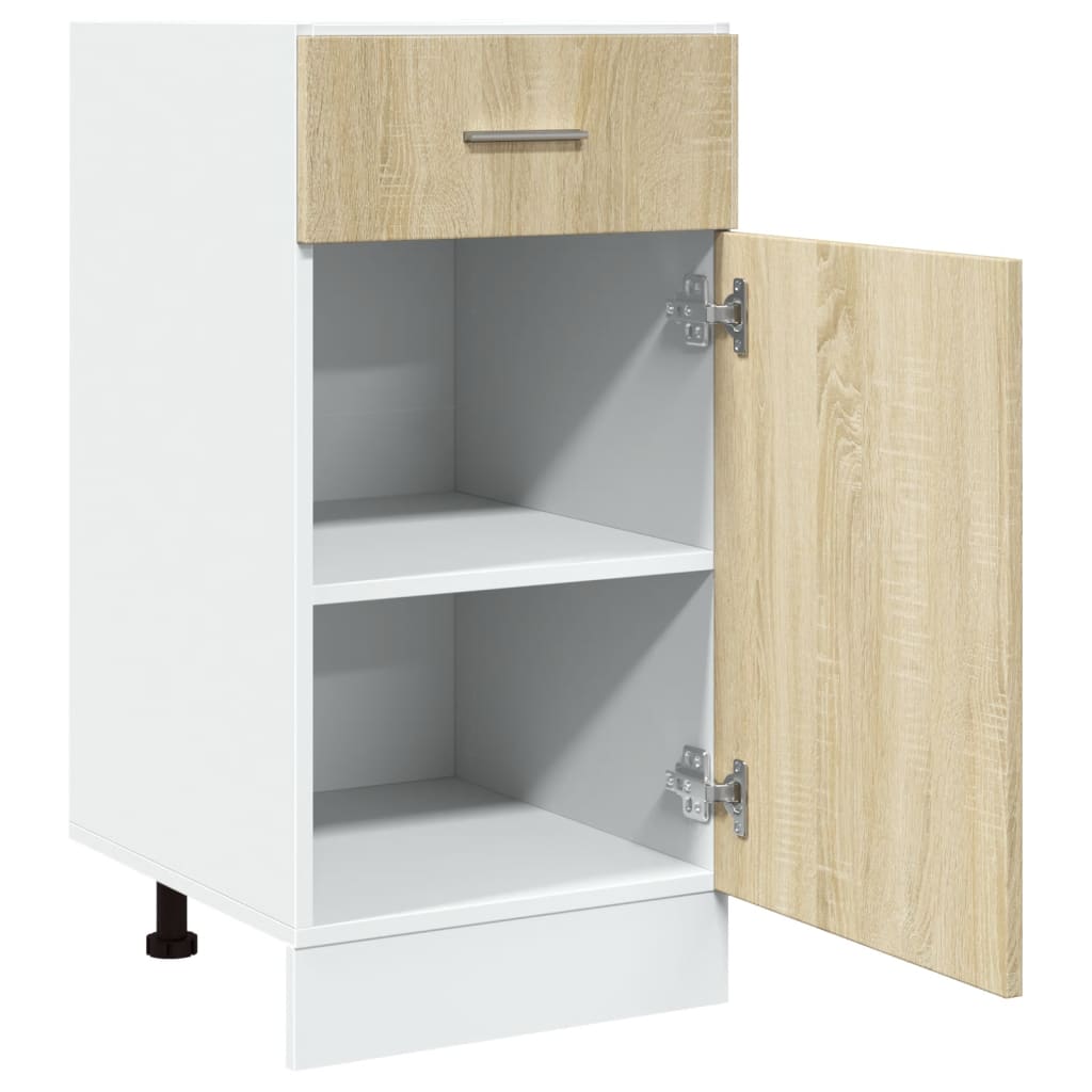 Bunnskap med skuff sonoma eik 40x46x81,5 cm sponplate