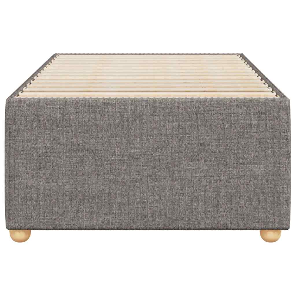 Sengeramme gråbrun 90x190 cm stoff