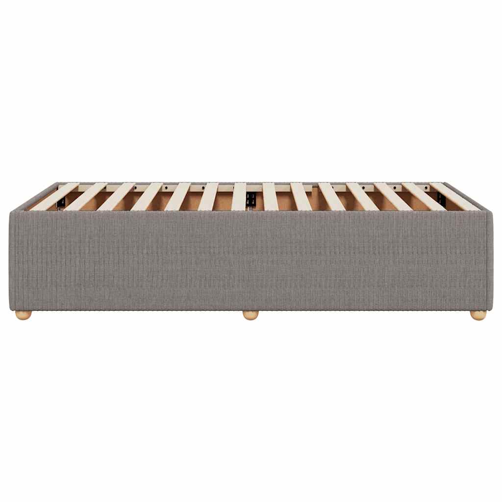 Sengeramme gråbrun 90x190 cm stoff