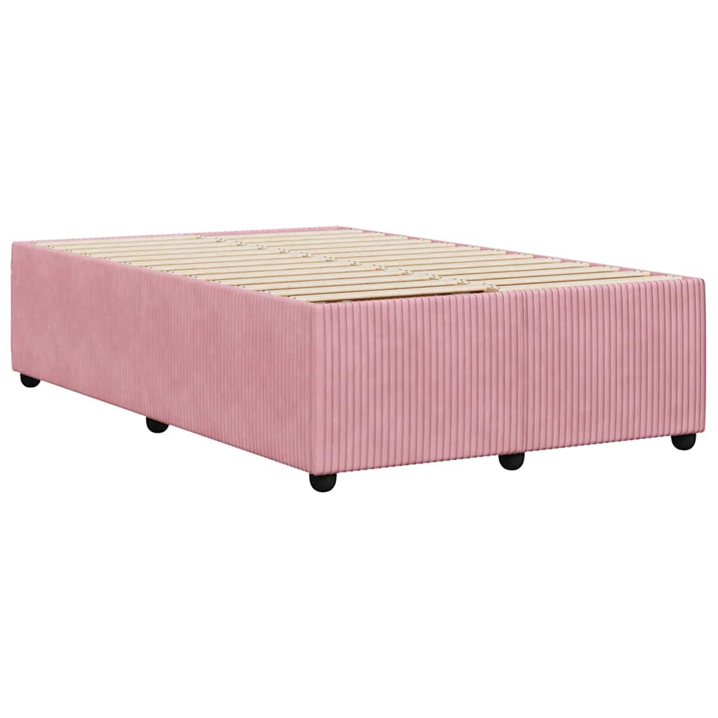 Sengeramme rosa 120x200 cm fløyel