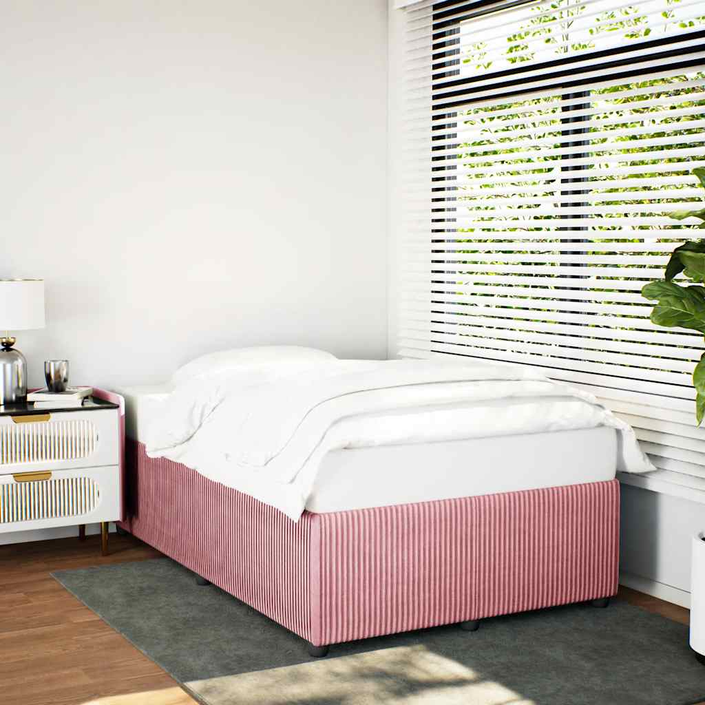 Sengeramme rosa 120x200 cm fløyel
