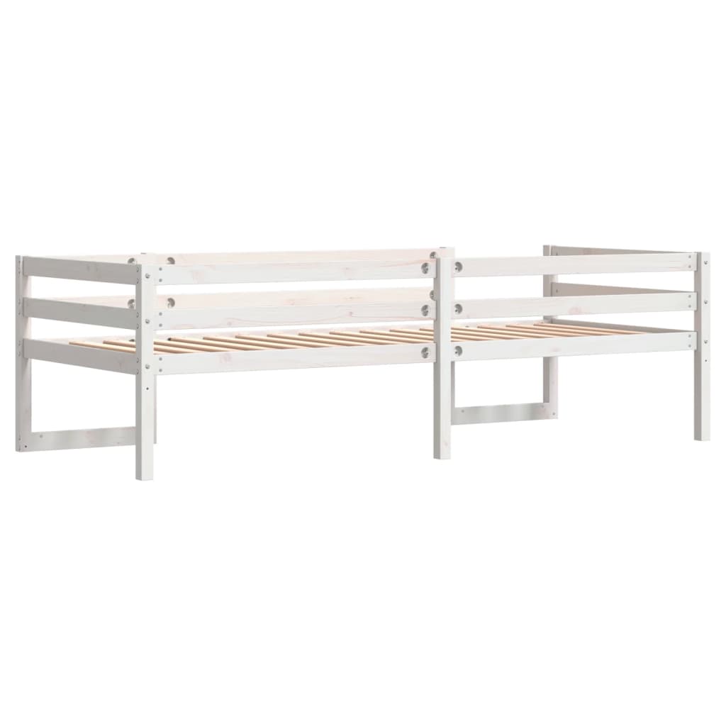 Sengeramme for barn hvit 90x200 cm heltre furu