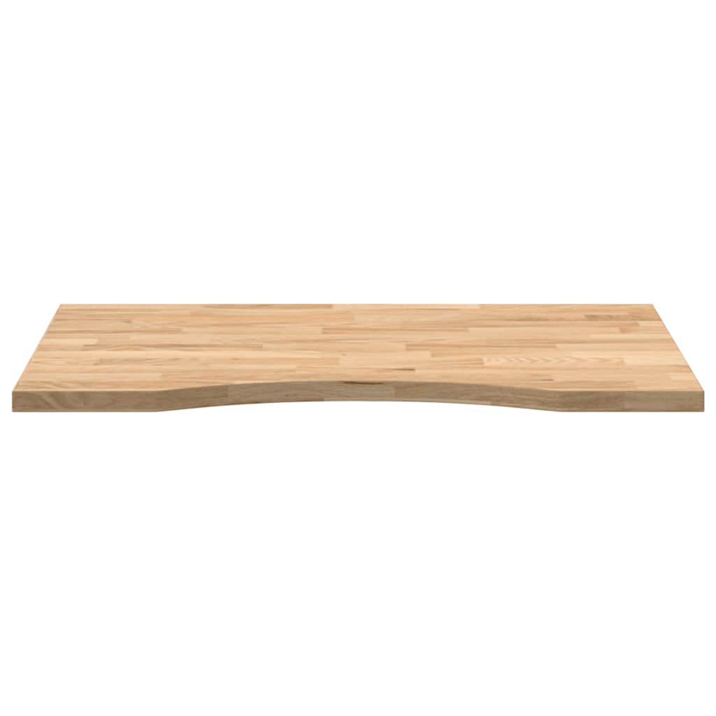 Bordplate rektangulær 80x50x2,5 cm ubehandlet heltre eik