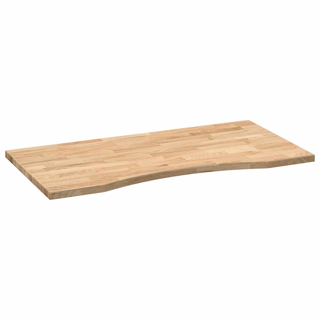 Bordplate rektangulær 100x50x2,5 cm ubehandlet heltre eik