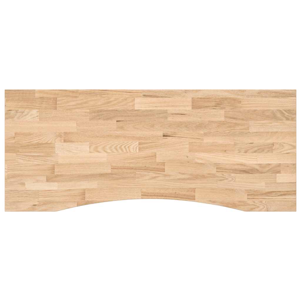 Bordplate rektangulær 100x50x2,5 cm ubehandlet heltre eik
