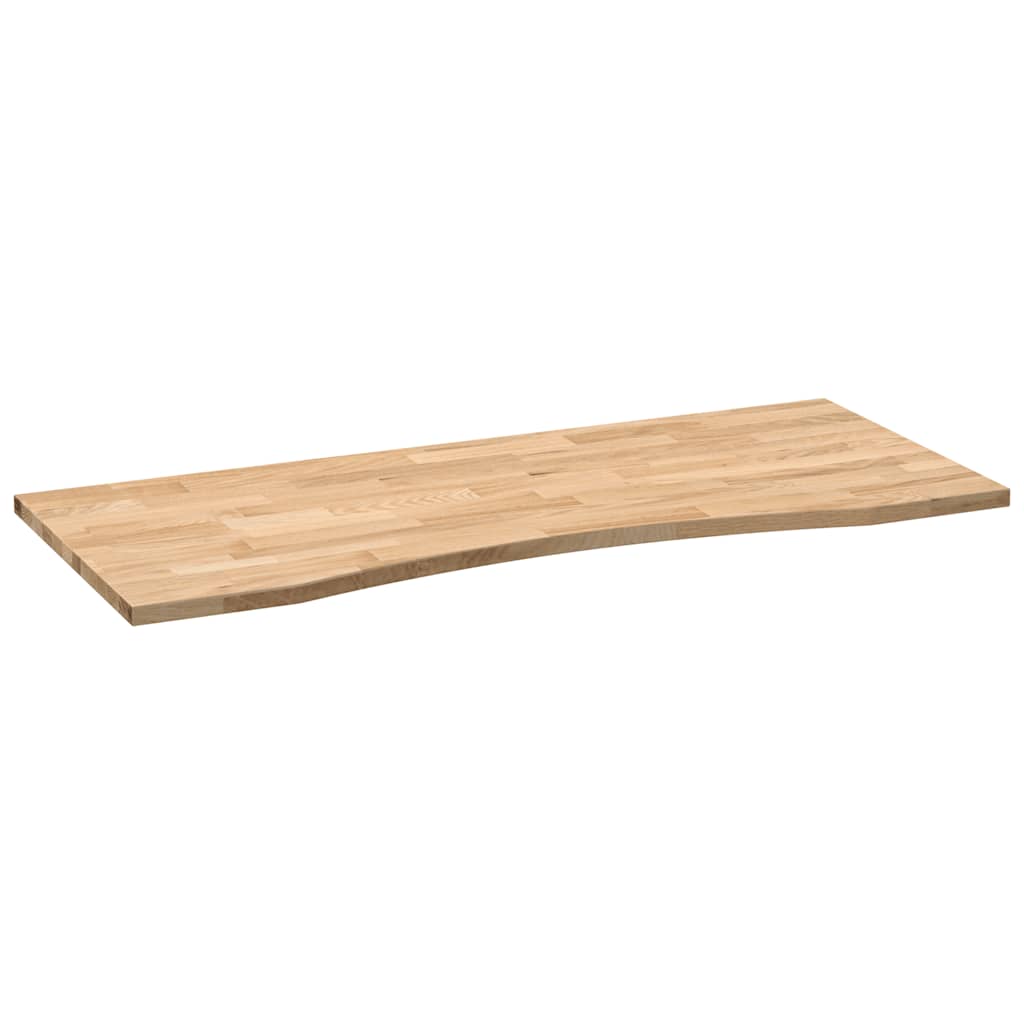 Bordplate rektangulær 100x50x2,5 cm ubehandlet heltre eik