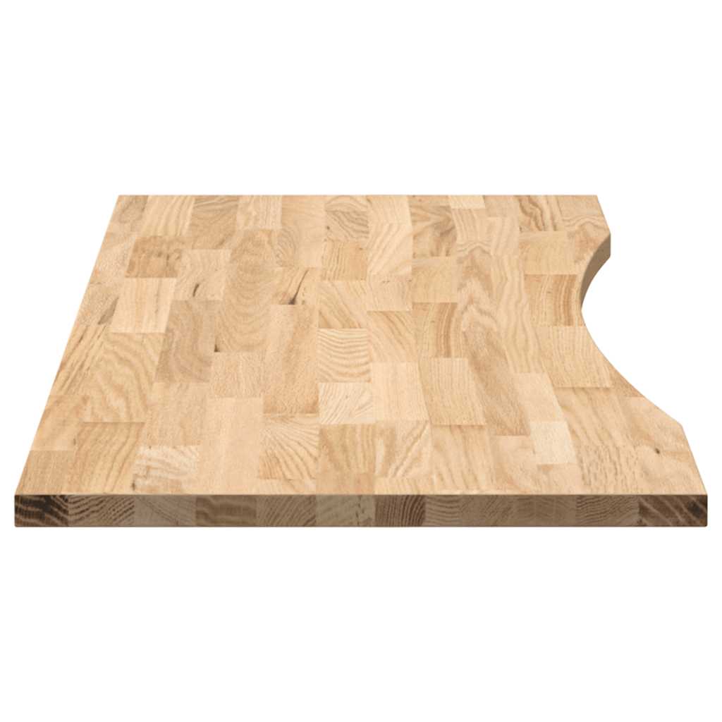 Bordplate rektangulær 100x50x2,5 cm ubehandlet heltre eik