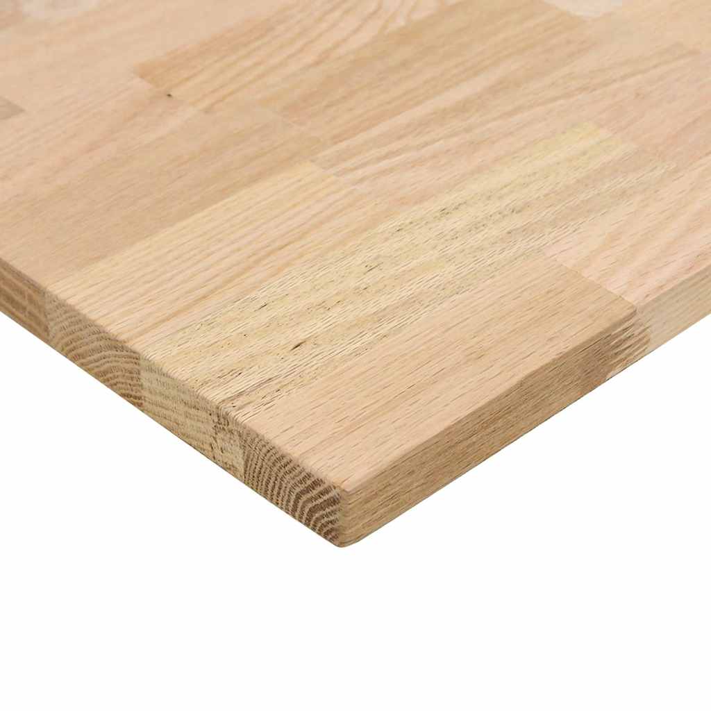 Bordplate rektangulær 100x50x2,5 cm ubehandlet heltre eik