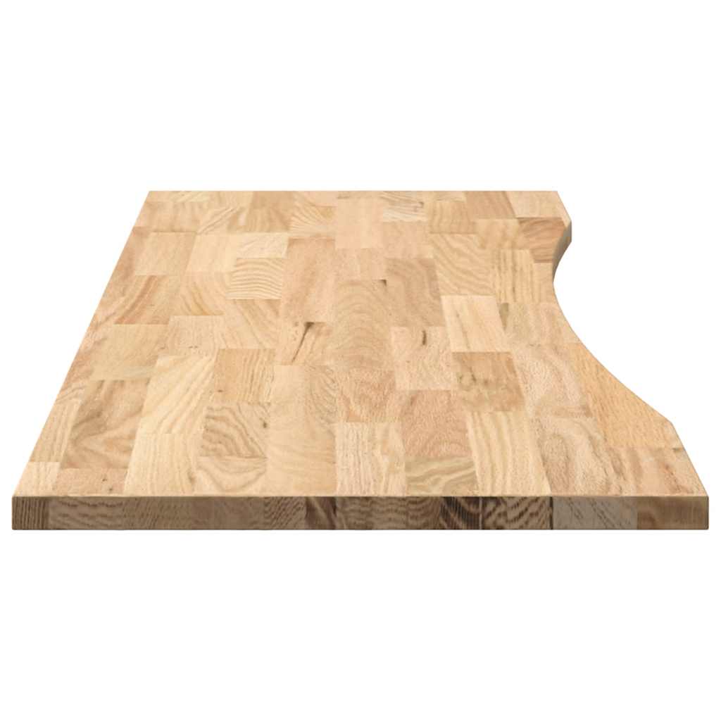 Bordplate rektangulær 140x50x2,5 cm ubehandlet heltre eik