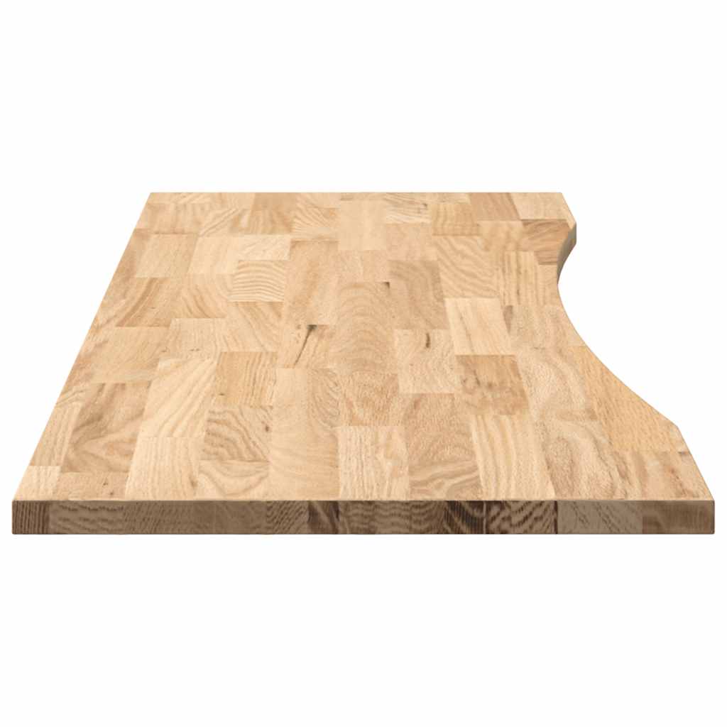 Bordplate rektangulær 140x60x2,5 cm ubehandlet heltre eik