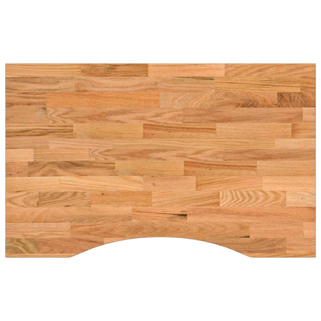 Bordplate lysebrun 80x50x2,5 cm rektangulær heltre eik