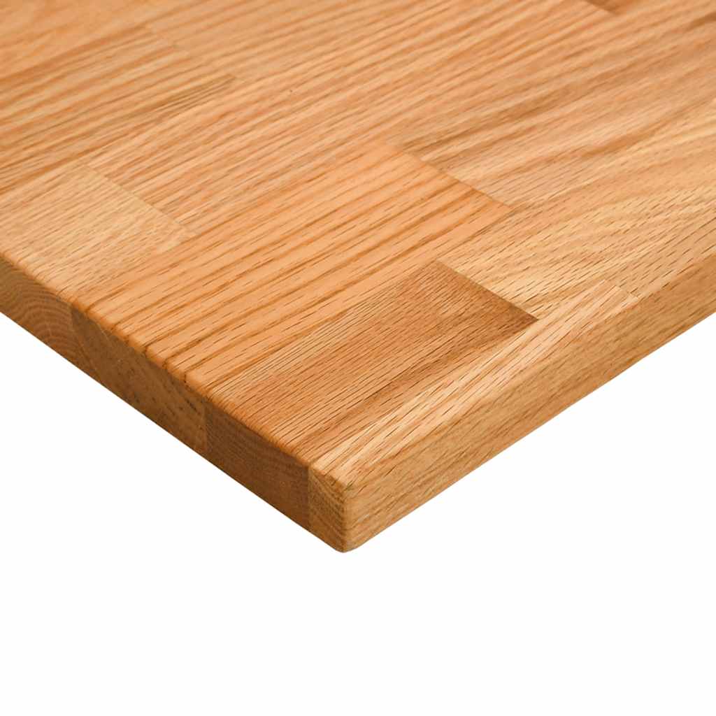 Bordplate lysebrun 80x50x2,5 cm rektangulær heltre eik