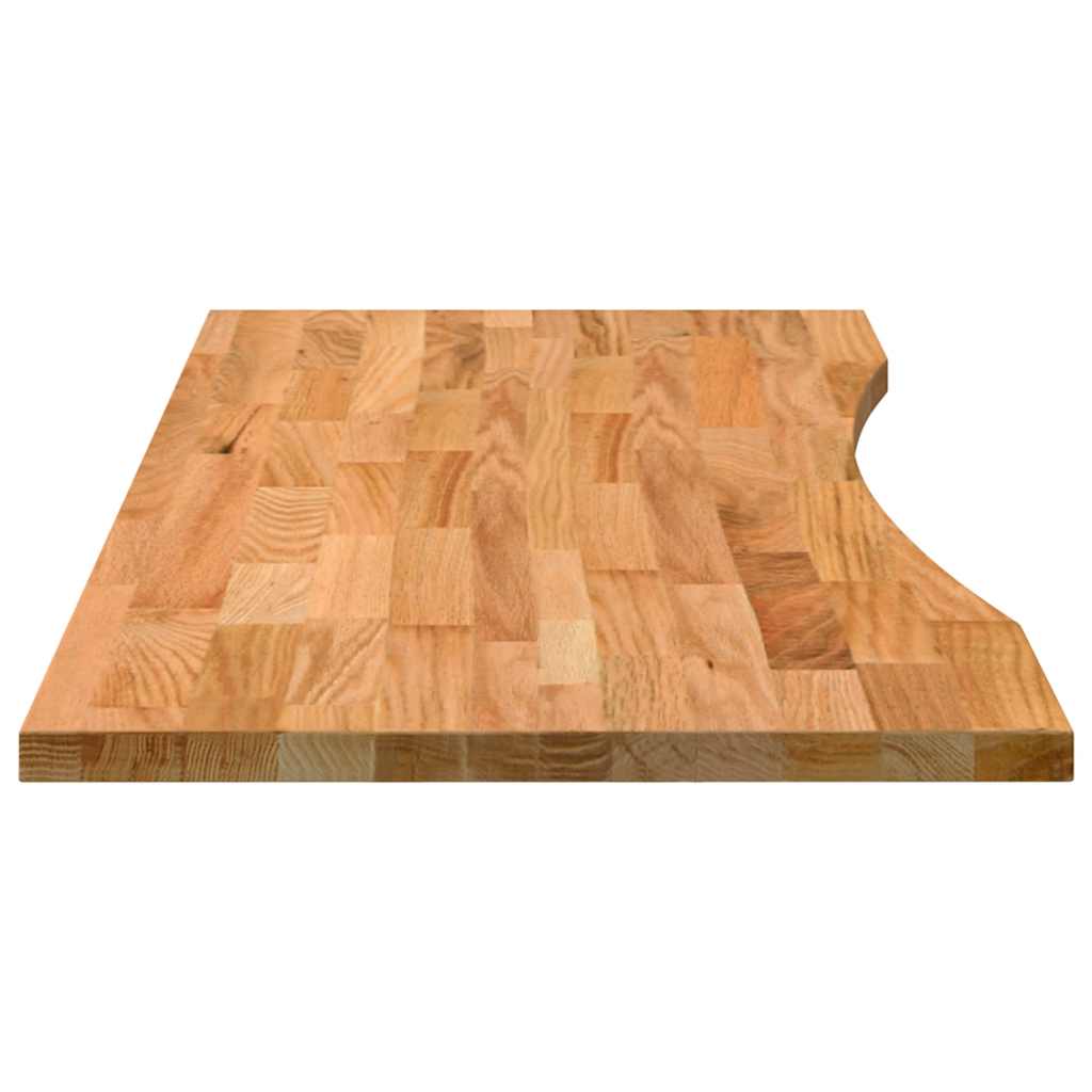 Bordplate lysebrun 120x50x2,5 cm rektangulær heltre eik